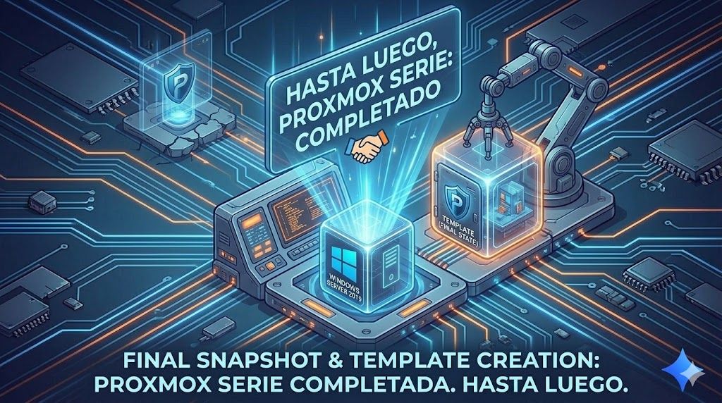 Un snapshot, la creación de una plntilla en Windows server 2019 y un hasta luego.